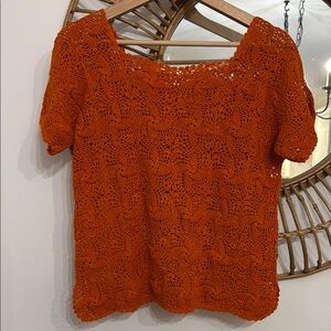 Orange Crochet Top